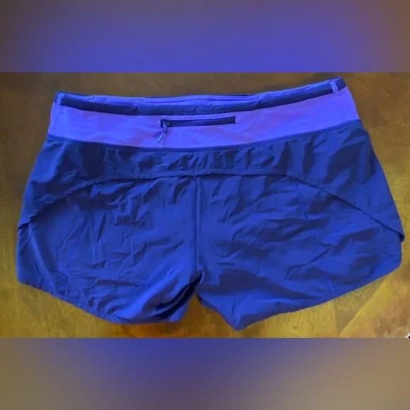 lululemon athletica Bluish/Purple Speed Shorts size 8 - Picture 2 of 3